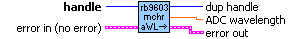 RB9603 MONOCHROMATOR Get ADC Wavelength
